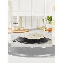 Violet Döküm Yanmaz Yapışmaz Saç Kavurma ve Gözleme Tavası