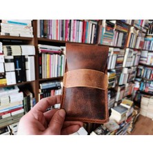 Mahfuz Gerçek Deri Özel Kalemleriniz Için Kalemlik Kalem Kutu ( 5*6 Kalem Için ) 28 cm \ 9.5 cm NLU369