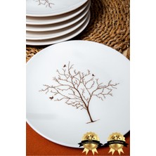 Şık 6'lı Porselen Pasta Tabağı Seti, Zarif ve Dayanıklı Tasarım