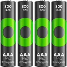 Derin Stok Gp Recyko 800 Mah Ni-Mh 1.2 Volt Aaa Ince Kalem Şarjlı Pil 4lü Paket