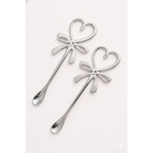 Zarif Gümüş Fiyonk Çay Şeker Kaşığı 6'lı Set