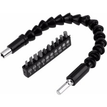 Derin Stok Matkap Ucu - Bükülebilir Oynar Vidalama Bits Uzatma Aparatı 30CM - Komple Set
