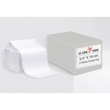 H-CFK Form5.5’’ x 19 cm 2 Nüsha Kantar Fişi 1000 Sayfa Beyaz