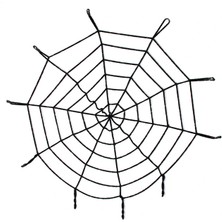 Derin Stok 1,50 Metre Siyah Dev Örümcek Ağı Dekoru