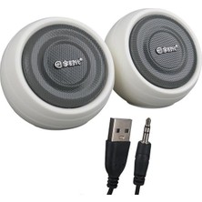 Derin Stok Magicvoice MV-24845 1+1 USB Aux Oval Multımedia Ses Sistemi Speaker - Hoparlör 2X3WATT