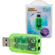 Derin Stok 5.1 Channel USB 2.0 Ses Kartı