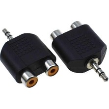 Derin Stok 2rca Dişi-3.5 mm Stereo Erkek Çevirici Jack