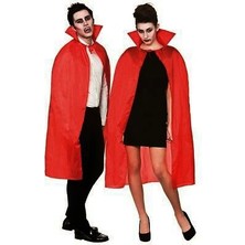 Derin Stok Kırmızı Renk Yakalı Pelerin 120 cm