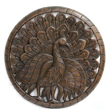 Derin Stok Ahşap Duvara Asmalı El Oyması Pano