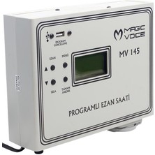 Derin Stok Magicvoice MV-145 3 Hocalı Programlı Duvar Tipi Ezan Saati