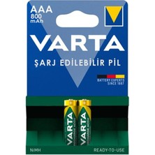 Derin Stok 56703 1.2V 800 Mah Şarjlı Aaa Ince Kalem Pil (2'li Paket)