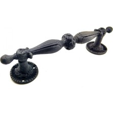 Derin Stok Antika Tarz Dekoratif Pirinç Sütun Çekme Kapı Kolu - 219X49 Mm, Oksit