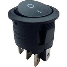 Derin Stok IC-133-6 Yuvarlak Siyah 6p On/off Anahtar