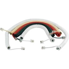 Derin Stok Telefon Spiral Kablo Krem
