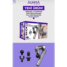 Azurtech 3600MAH, 1-6 Kademeli Akıllı Dijital Göstergeli Uzun Saplı Masaj Aleti