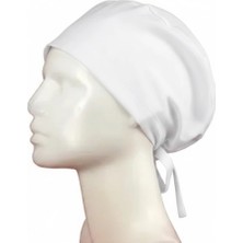 Derin Stok Doktor Hemşire Aşçı Cerrahi Bone Hastane Bonesi - Bandana Beyaz 5 Adet