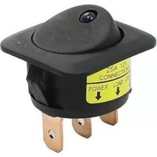 Derin Stok IC-132D Işıklı 3 Pinli 12 Volt 25 Amper Açma-Kapama Anahtarı Kırmızı