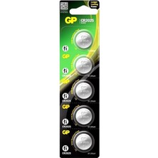 Derin Stok Gp CR2025 3 V Lityum Para Pil (5'li Paket)