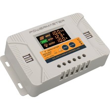 Derin Stok PM-40A 12 Volt - 24 Volt - 40 Amper 4 Usb'lı Dijital Otomatik Solar Şarj Regüla