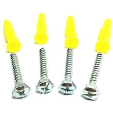 Derin Stok Plastik Dübel + Vida (Yıldız + Anahtar Uç) (100 Adet)