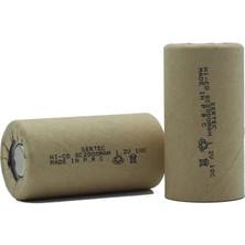 Derin Stok Sertec 1.2V Ni-Cd Sc 2000 Mah Kağıt Şarjlı Pil 10C (Başsız/flat Head)
