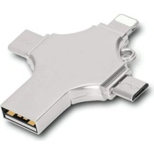 Derin Stok Otg 4ın1 Cep Telefonu Çok Fonksiyonlu USB Flash Bellek 64 GB Type-C, Micro Sd ve Kart Okuyucu
