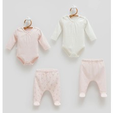 Caramell All Tıme Gırl Body Pantolon 4lü Set - Pembe - 50-56 cm Pembe