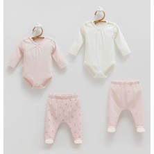 Caramell All Tıme Gırl Body Pantolon 4lü Set - Gül Kurusu - 50-56 cm Gül Kurusu