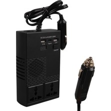 Derin Stok Olesson 1664 Dc 12-24V 200W Oto Araç Power Inverter 1x Çakmak Girişi - 1x Type-C - 2x USB - 2x 220V