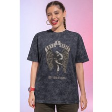 Sevbano Guns N' Roses Rock Metal Müzik Grubu Baskılı Unisex Oversize Vintage Yıkamalı Tişört