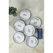 Daphne Nordic Pasta Tabağı 22 cm 6'lı Set Şık ve Zarif Tasarım