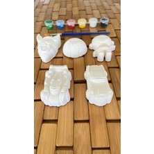 Uzay ve Araba Temalı Taş Boyama Seti | Astronot & Araba & Roket Figürlü| Çocuklar Için Eğlenceli Aktivite