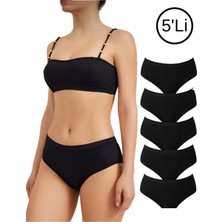 Tusebu 6'lı Paket Fitilli Yüksek Bel Pamuklu Kadın Külot