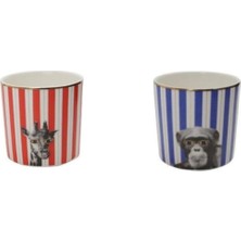 Sevimli Hayvan Desenli 2'li Bardak Seti, 230CC, Güzel ve Şık Tasarım