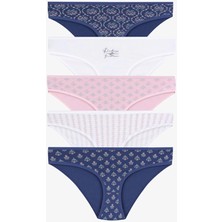 Tusebu Kadın Pamuklu Bikini Külot 7’li Paket Karışık Desenli Günlük Iç Çamaşırı