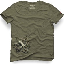 Tarrzzcom Unisex Regular Tasarım T-Shirt Ahtapot Tasarım Tişört