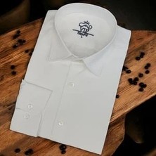 Eren Style Linen Keten Klasik %100 Cotton Uzun Kollu Terletmeyen Beyaz Gömlek (Slim Fit)