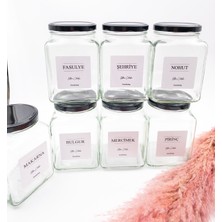 7'li Cam Bakliyat Kavanoz Seti, 1600ML, Şık ve Pratik Saklama Çözümü