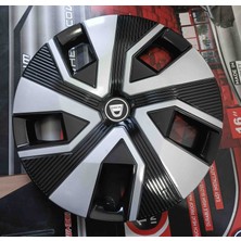 Yk Dacia Sandero / Stepway / Logan / Dokker Uyumlu 15 Inç Jant Kapağı 4'lü Takım Amblem Hediyeli