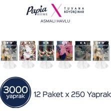 Papia Home Asmalı Havlu 12 Paket 3000 Yaprak