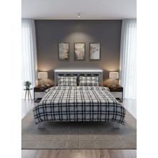 Tekstil Vagonu Çift Kişilik Lastikli Nevresim Takımı 4 Yastık Kılıflı Yumuşak Dokulu