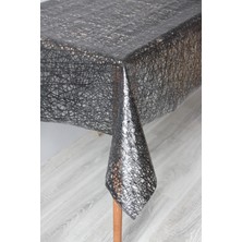 Dede Ev Tekstil Pvc Şeffaf Kaplama Muşamba Masa Örtüsü - Çaprazipdesen - 033D