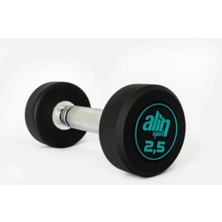 Alin Sport 2,5 kg Kauçuk Kaplı Profesyonel Olimpik Dumbbell ( Dambıl )