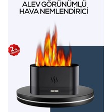 Derin Stok Aromatik Oda Kokusu Difüzörü Alev Tasarımlı LED Işıklı Nemlendirici