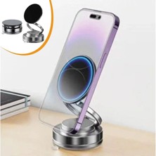 Depozee Yumurcak Shop® Vakumlu Manyetik Telefon Tutucu – Güçlü Vakum 360° Döner Araç Içi Telefon Standı, Ultra Sabit Manyetik Destekli Mobil Cihaz Aparatı