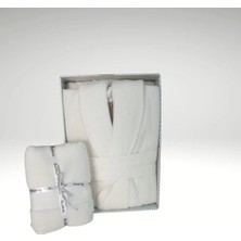 Özdilek Ekstra Kalın Şalyaka  Bornoz + Havlu Seti