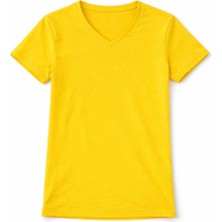 Nemere Genç Kız Çocuk V Yaka Tişört Model - Sarı