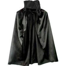 MiraLive Siyah Renk Yakalı Halloween Pelerini 90 cm