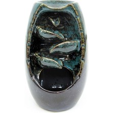 Derin Stok Seramik Dekoratif Yaprak Desen Geri Akışlı Tütsülük