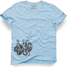 Tarrzzcom Unisex Regular Tasarım T-Shirt Ahtapot Tasarım Tişört